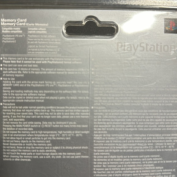 SONY PlayStation PSOne memory card SCPH-1020 - Picture 2 of 3